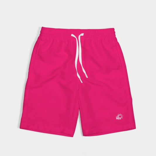 BOYS NEON ORANGE ANGEL FISH SWIM SHORTS