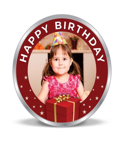 999 Pure Personalized Happy Birthday 20gm Silver Coin