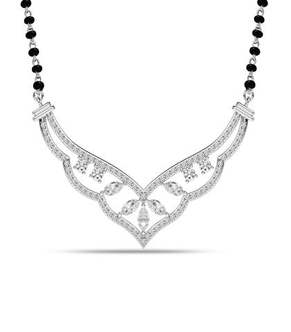 Silver Crown Style Mangalsutra