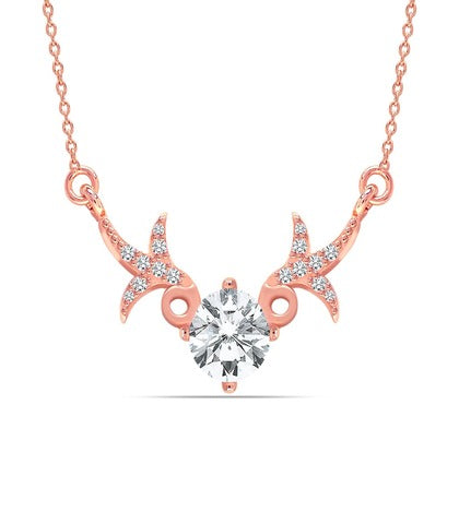 Silver Rose Gold Plated Love Bouquet Mangalsutra