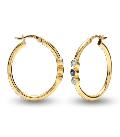 925 Sterling Silver Round Hoop Earrings