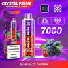 Crystal Prime 7000 Disposable Vape Puff Device Box of 10 - Blue Razz Cherry -Vapeuksupplier