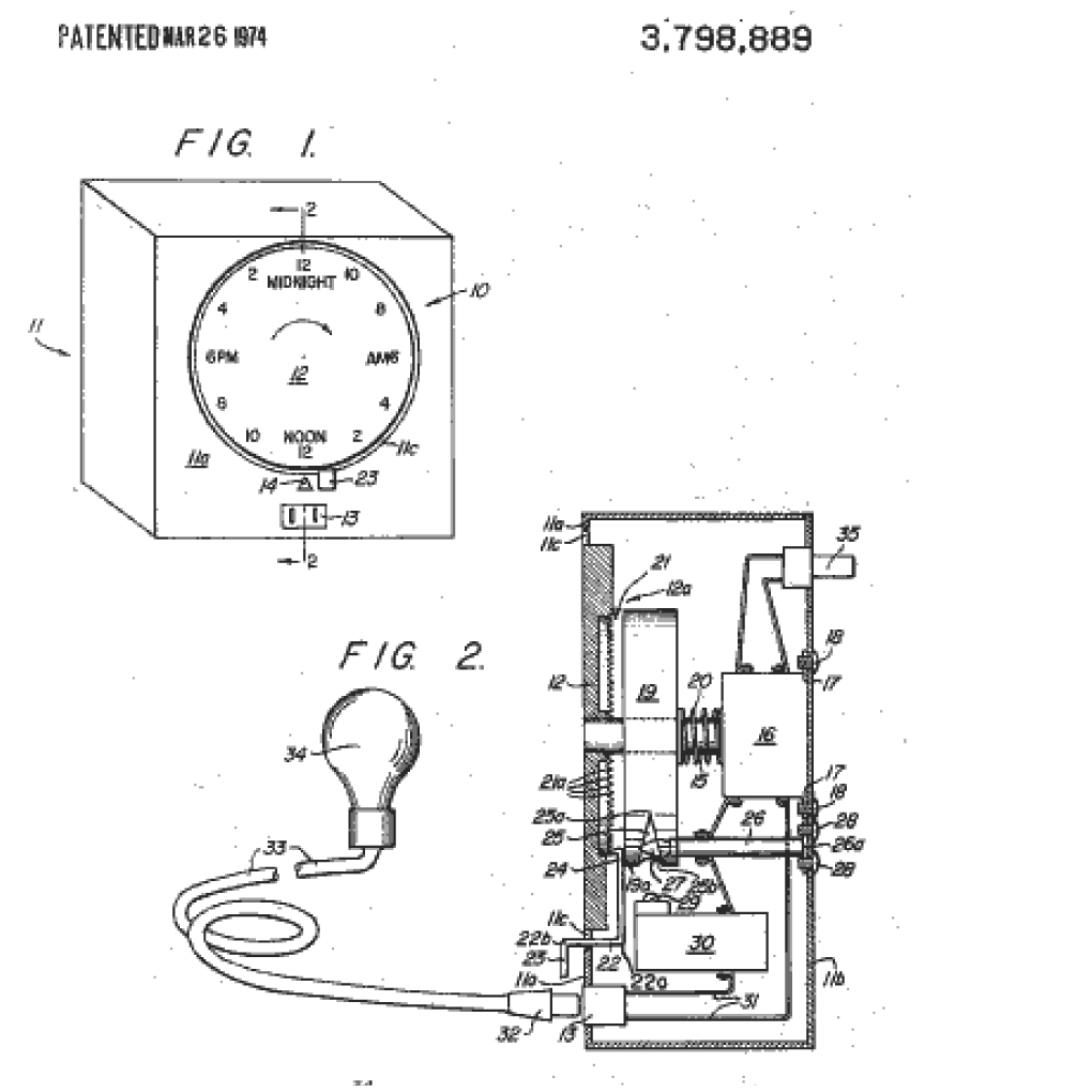 A patent in the 1970s that links light and time
