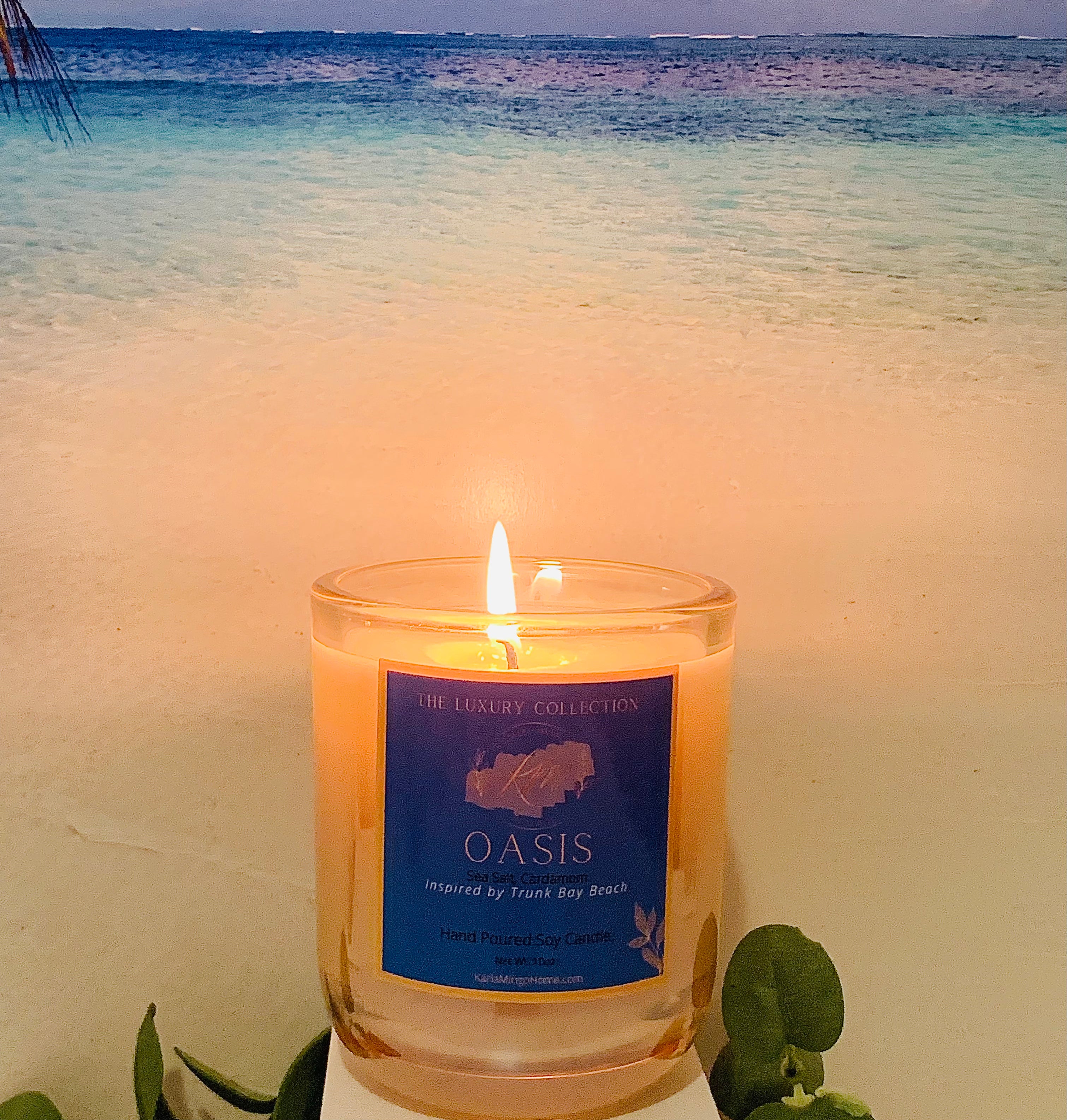 OASIS Luxury Candle*Sea Salt,Amber,Orange