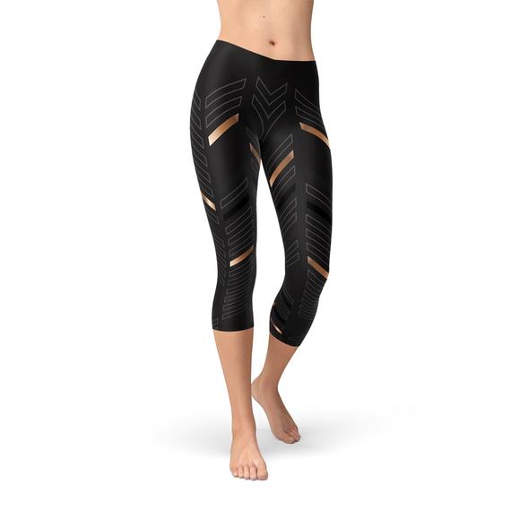 Seajoy Athletic High-Waisted Capri Leggings with Hip Pockets