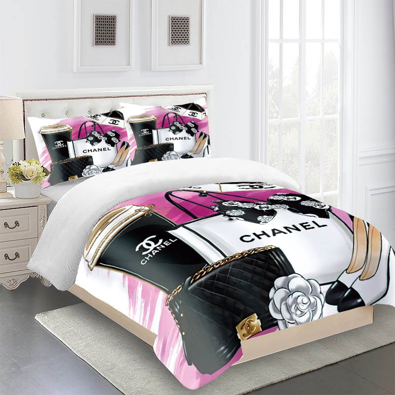 designer bed sheets chanel