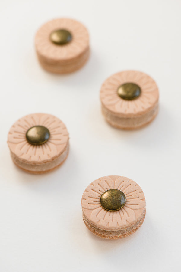 Woodgrain Brass Buttons