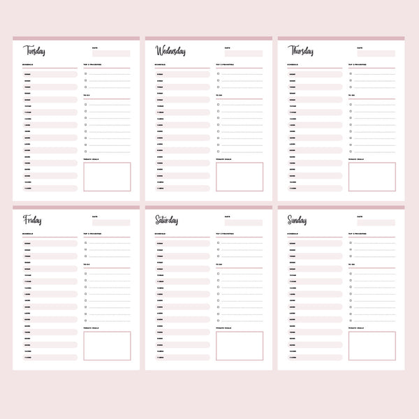 Printable Adhd Daily Planner Template