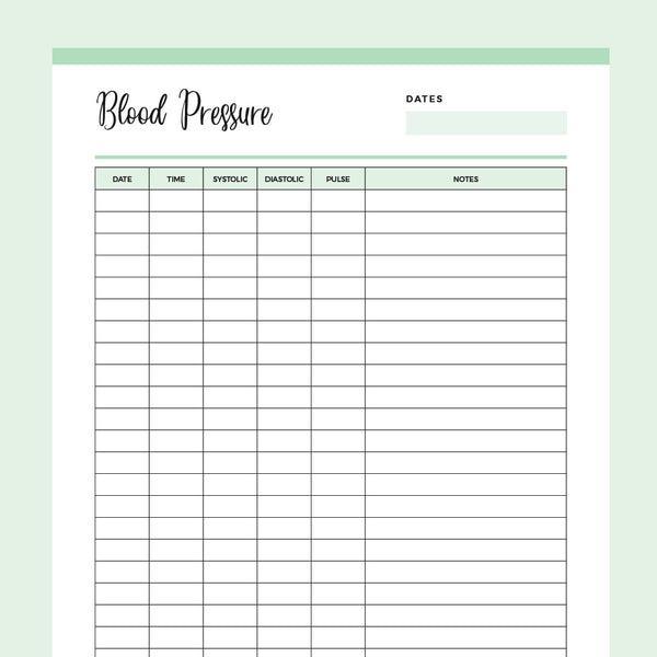 printable daily blood pressure chart pdf