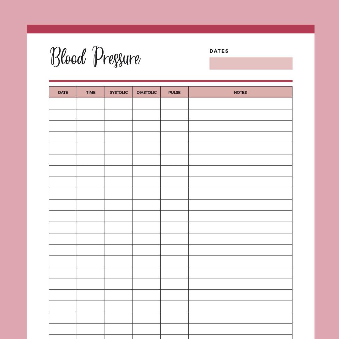 blood pressure chart pdf download