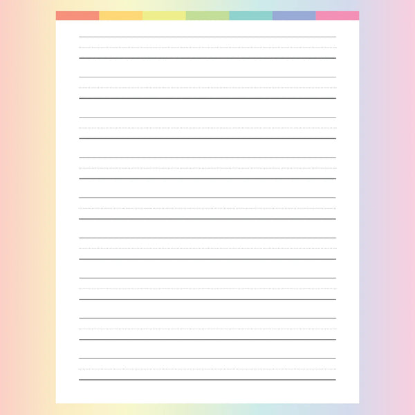 printable lined paper for elementary students