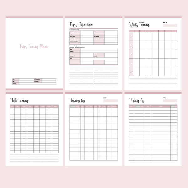 Free Printable Dog Training Log