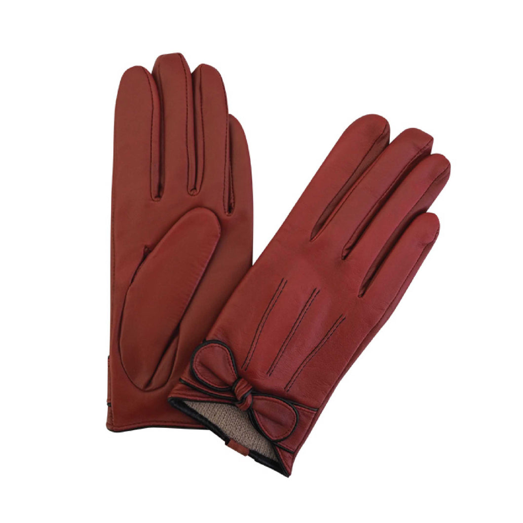 red leather gloves ladies