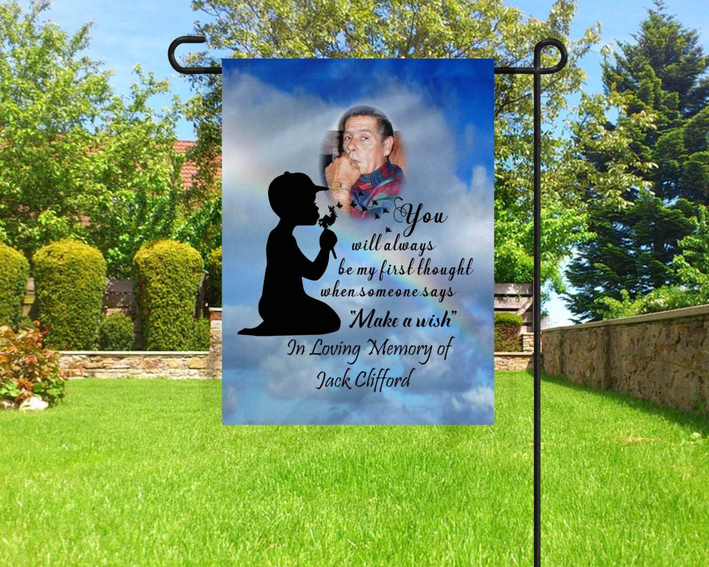 Fishing in Heaven Personalized Memorial Flag, Cemetery Decoration, Sympathy  Gifts 