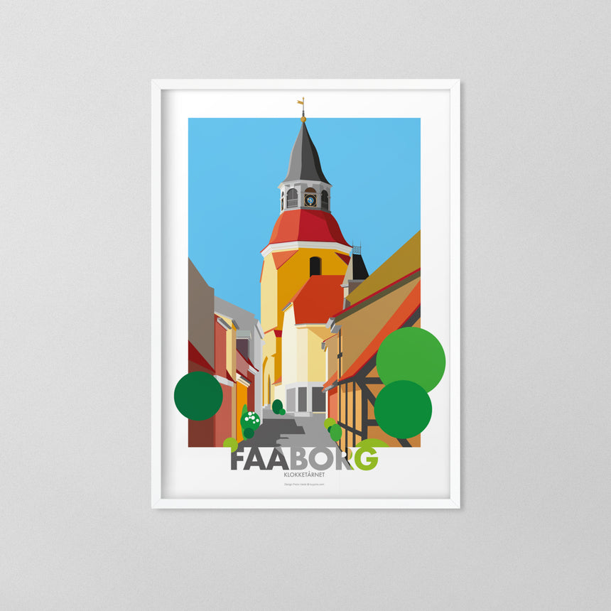 Plakater af Klokketårnet Faaborg. Buyarto er dansk plakat design i høj – Buyarto - Plakater til Fan'tastiske mennesker