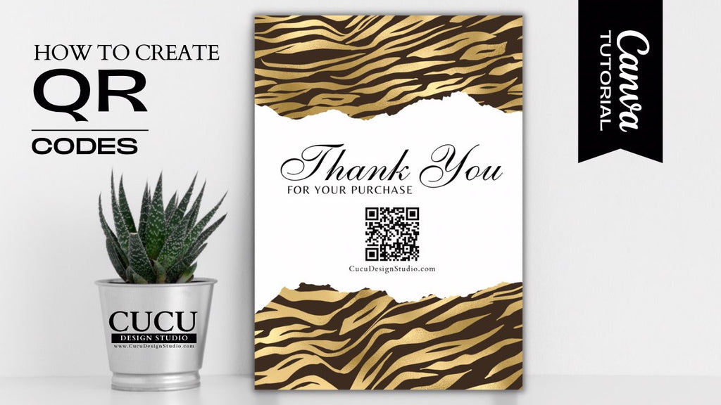 Canva Tutorial - How to create QR codes to use on your small business thank you cards