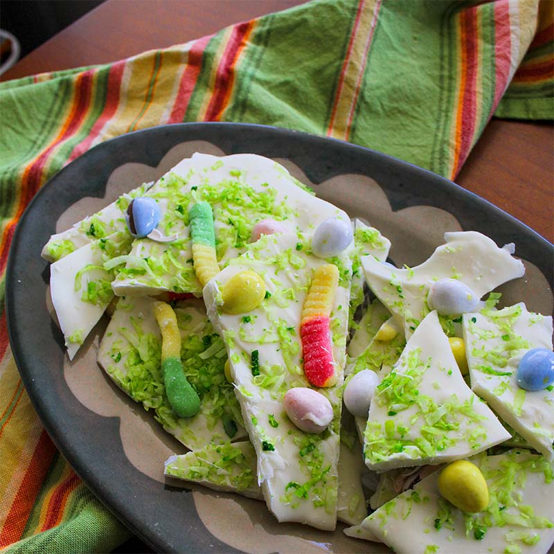 White chocolate Easter bark.