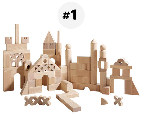Basic Building Blocks 102 Piece Extra Large Wooden Starter Set
