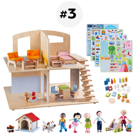 Little Friends Family Fun Dollhouse Bundle with Doghouse