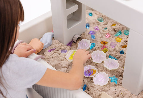 seashell sort sensory activity with smol tide