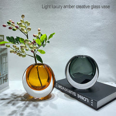 Amber Creative Glass Vase