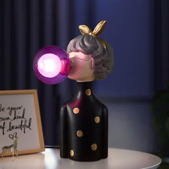 Colorful Elegant Girls Resin Table Lamp