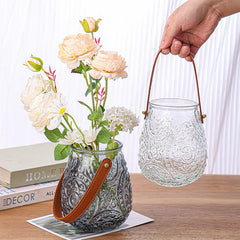 Simple Embossed Glass Vase