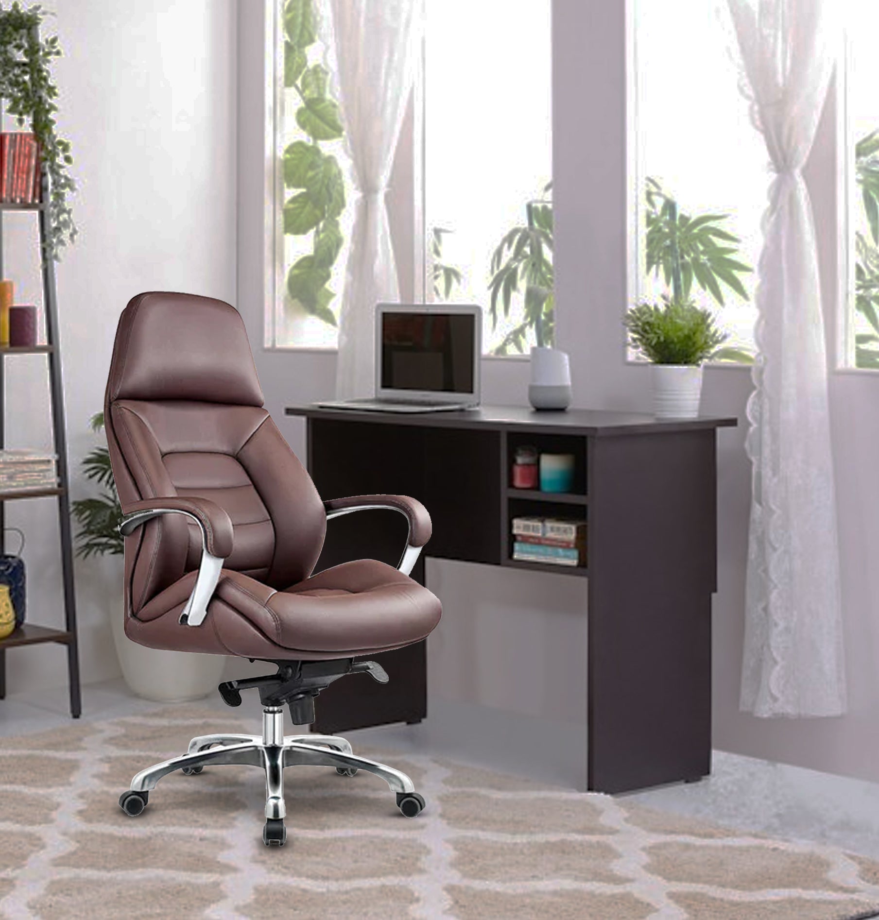 CROWN High Back Office Chair with Italian Fine Grain PU Cushion Back, –  Krisskross