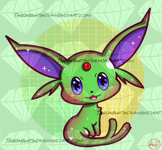 Chibi Flareon ©Aaliyah@CraftieNymphs – The One With The Diamond Art