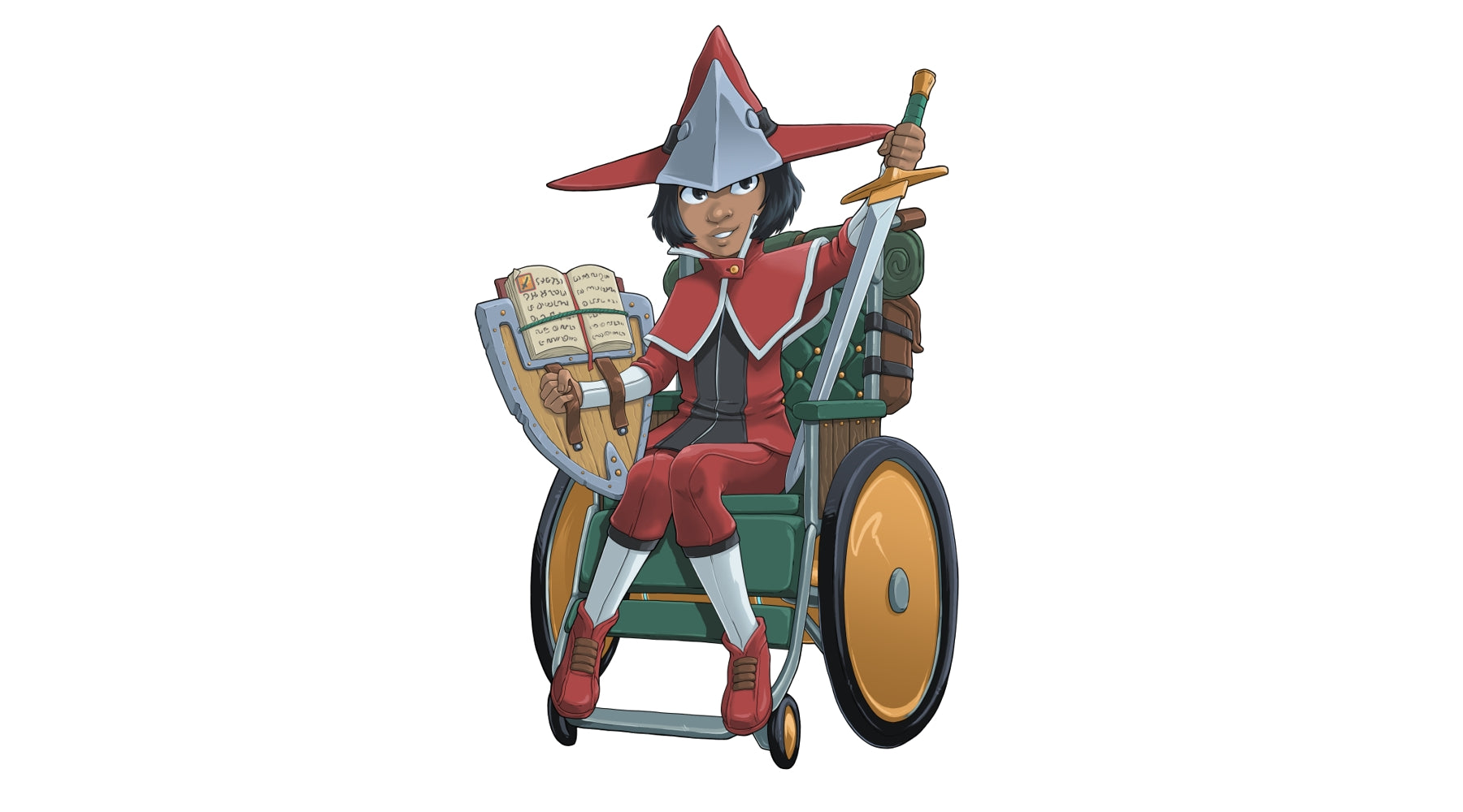 Fantasy Wheelchair Red Mage Nalani