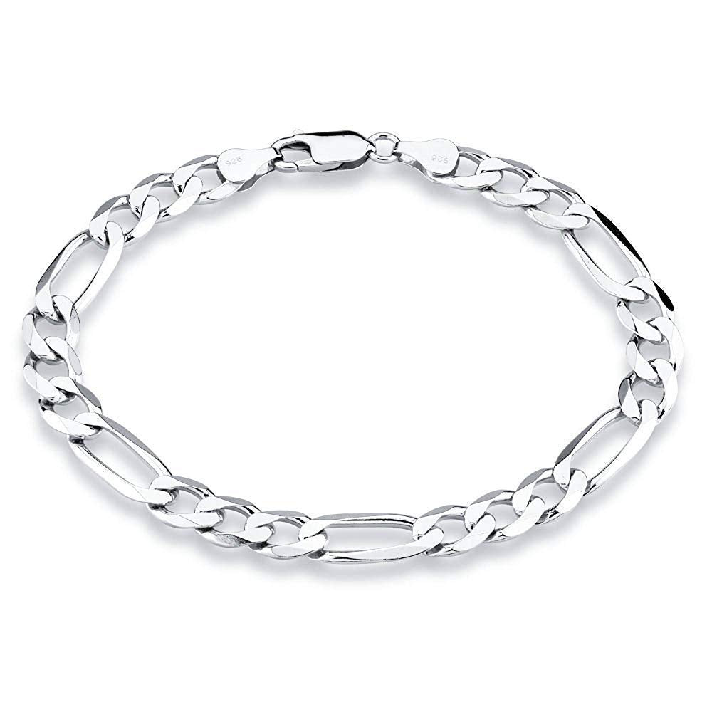 I Juels ; Live The Emotions 925 Silver Curb Mens Bracelet For Men