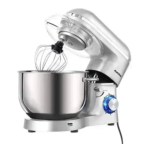 Cooklee SM-1551 Stand Mixer 9.5 qt 660W 10 Speed Electric Kitchen Mixer Silver