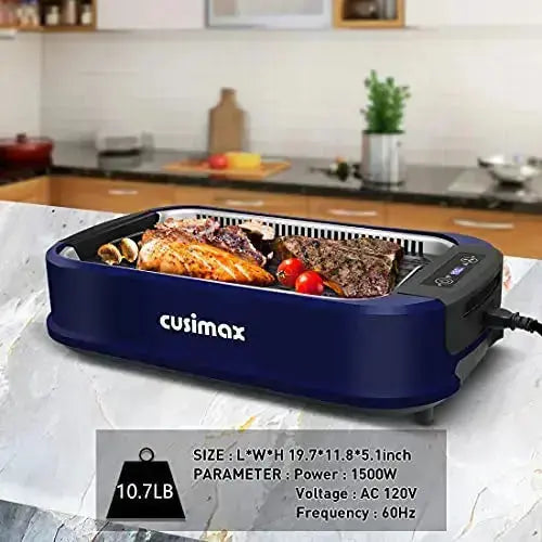 PowerXL Smokeless Indoor Grill With Hinged Glass Lid PXLSG, Color