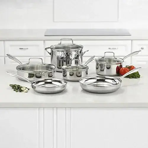 Calphalon 2095338 10-Piece Cookware Set, Classic Pots And Pans Set  Stainless Steel