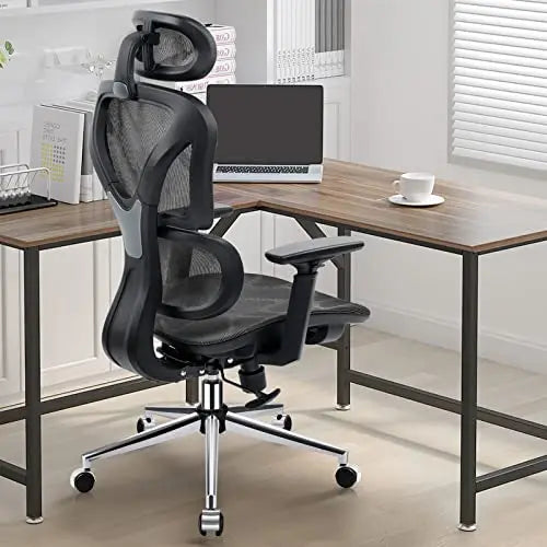 Duramont Ergonomic Office Chair - Adjustable Desk Chair with Lumbar Support and Rollerblade Wheels - High Back Chairs with Breathable Mesh - Thick