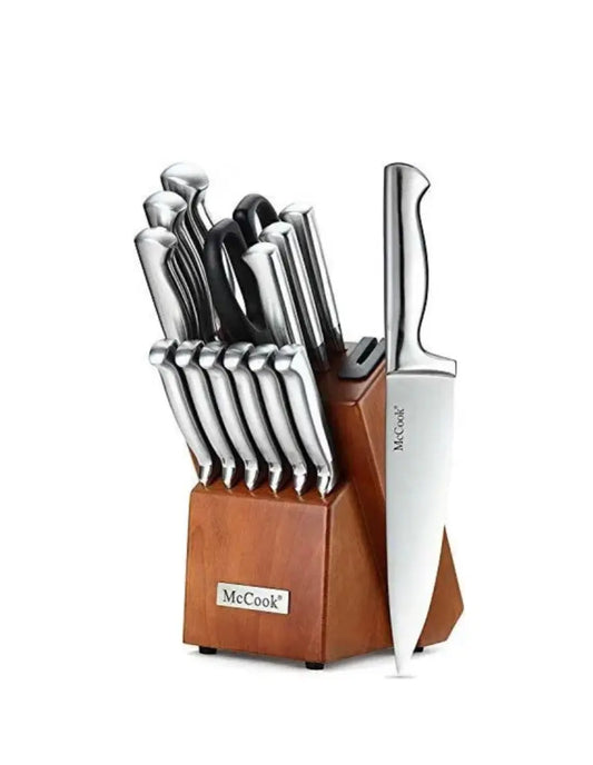 🆕 Astercook Knife Set15 Pieces Kitchen w/Block High Carbon