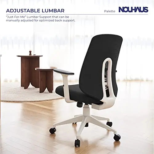 NOUHAUS - Posture Ergonomic PU Leather Office Chair - White