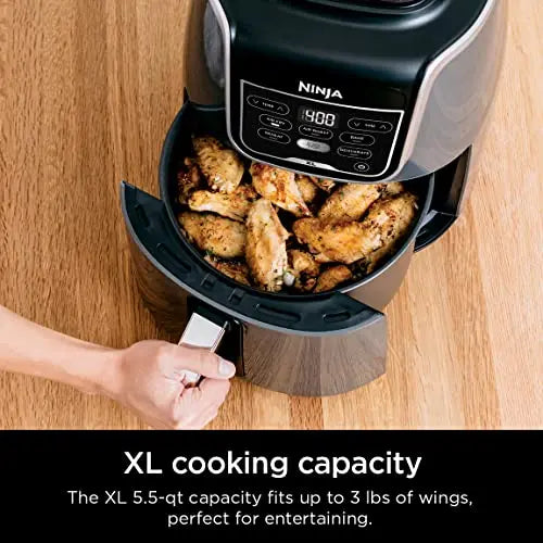  Ninja FD401 Foodi 12-in-1 Deluxe XL 8 qt. Pressure Cooker & Air  Fryer that Steams, Slow Cooks, Sears, Sautés, Dehydrates & More, with 5 qt.  Crisper Basket, Reversible Rack & Recipe