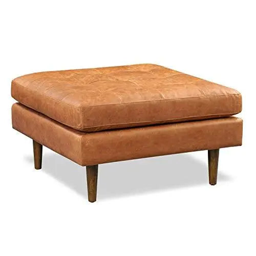 Luca Leather Bench in Cognac Tan | Poly & Bark