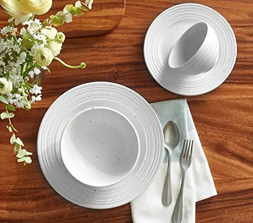 Mora Ceramic Dinnerware Set - Vanilla White – Môdern Space Gallery