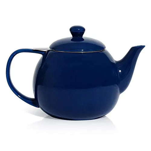 Tealyra - Pluto Porcelain Small Teapot Grey - 18.2-ounce (1-2 cups) -  Unique Finish - Stainless Steel Lid and Extra-Fine Infuser To Brew Loose  Leaf