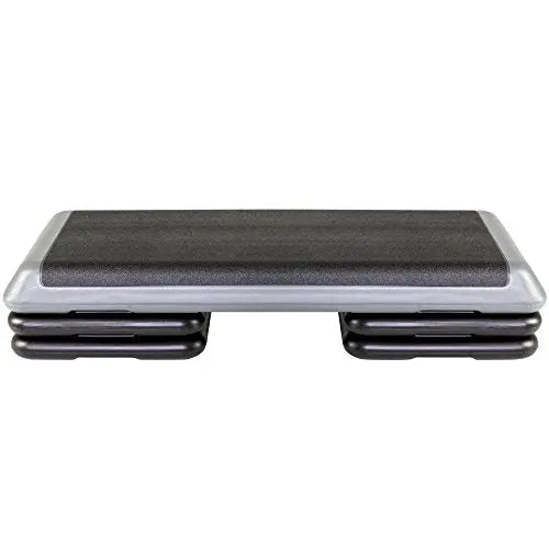 Yes4All Adjustable Aerobic Step Platform, 40 in x 16 in with 4 Risers,  Black and Green