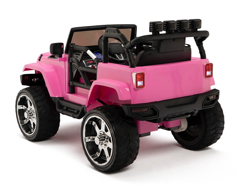 12v ride on pink jeep