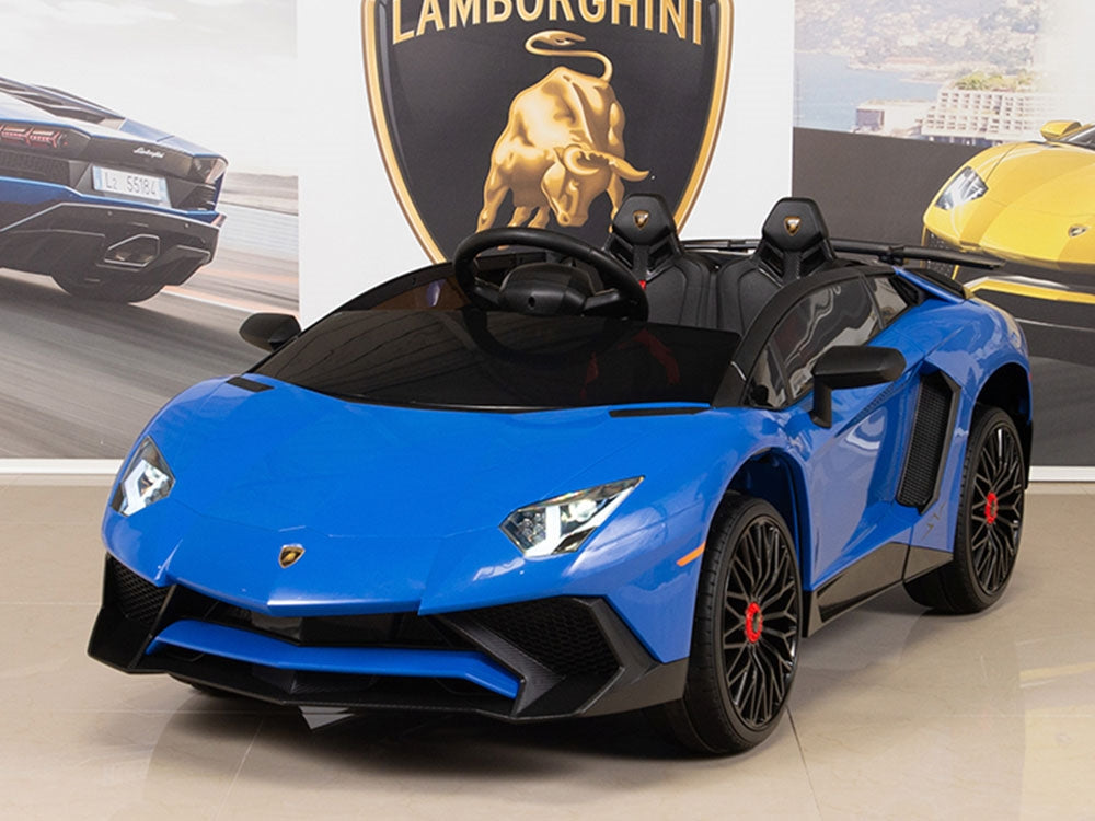 12V Ride On Sports Car Lamborghini Aventador SV with Remote - Blue – Big  Toys Direct