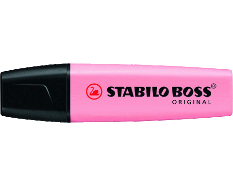 EVIDENZIATORE A PENNA STABILO BOSS ORIGINAL PASTEL SCALPELLO ROSA PESC –  Trasloco Shop