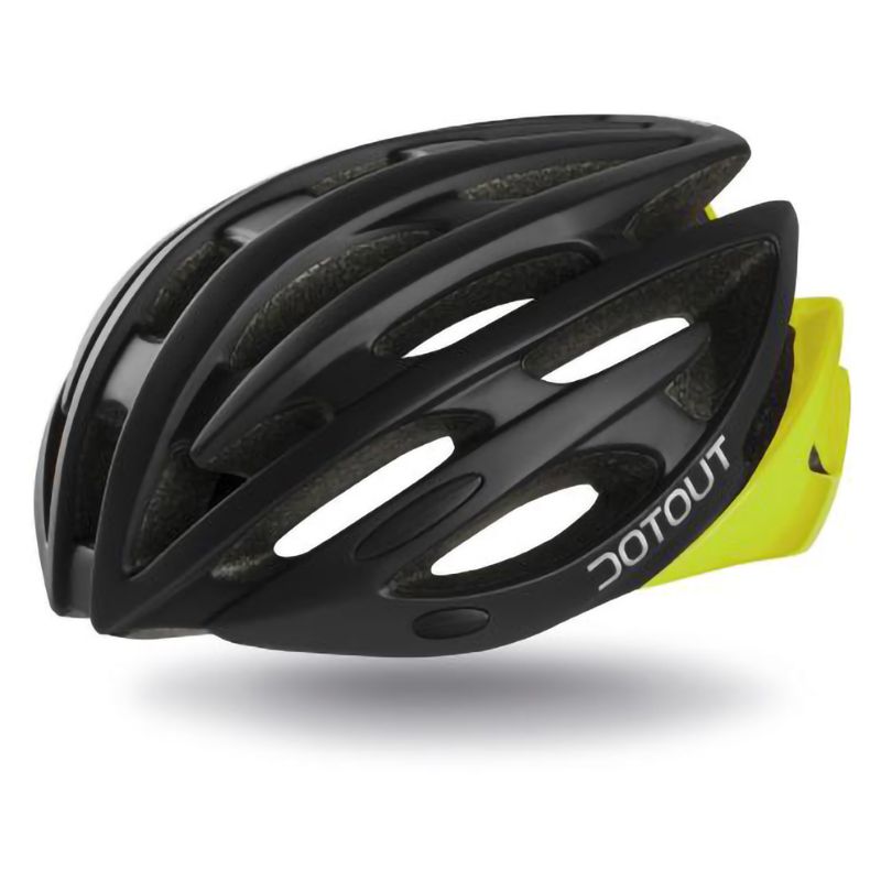 Image of CASCO SHOY MATT BLACK-SHINY YELLOW FLUO