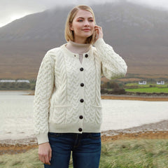 Irish Wool Cardigan with Sweater Combo