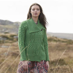 Irish Sweater Cardigan with Dress Combo