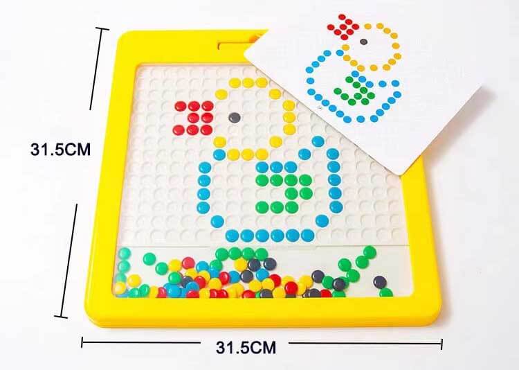 Large Magnetic Drawing Pad for Kids - Interesting Drawing Board Toddler Toys, Magnetic Pen & Beads, Eco-Friendly ABS Material, Montessori Educational Preschool Toy for 3+ Kids | Shinymarch