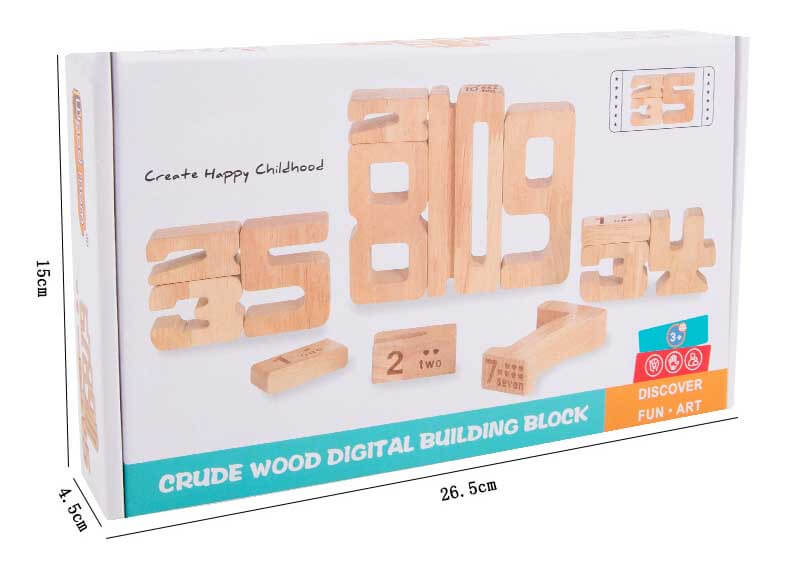 Wooden Digital Building Blocks 3+ Years Old Kids 1-10 Number Game Balance Competition Toy, Gift for Boys Girls | Shinymarch